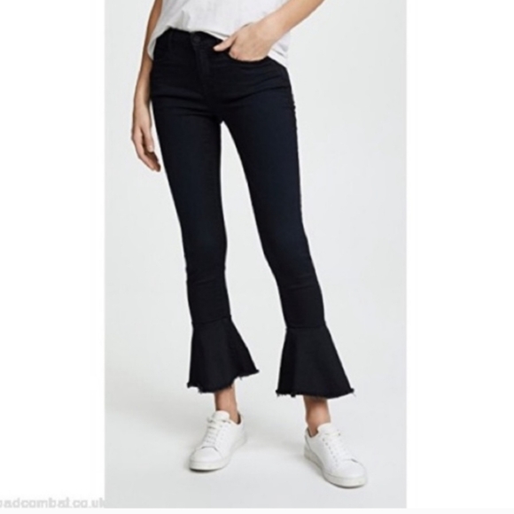 Frame Denim Black Flared Midrise Le Skinny Jeans - TODAY ONLY - Picture 2 of 6